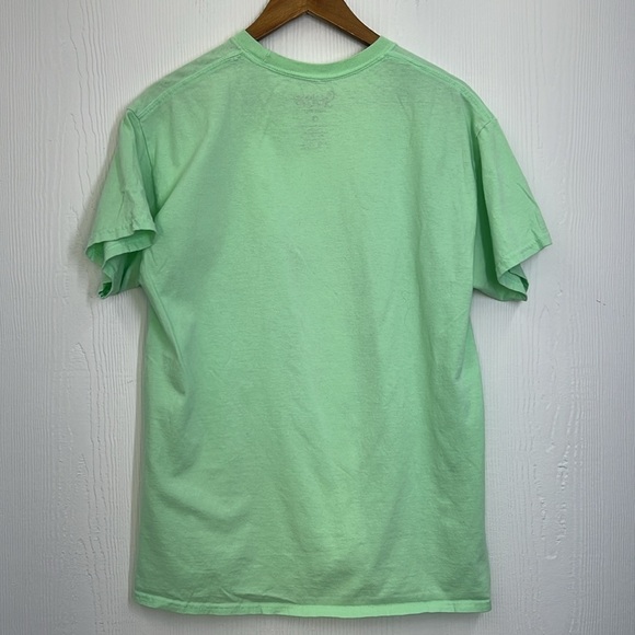 Spencer’s - Neon Green Skull Hula Girl Colorful Graphic Short Sleeve T Shirt L - Picture 9 of 9